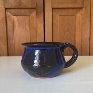 Handmade Blue Drip Glaze Pottery Mug